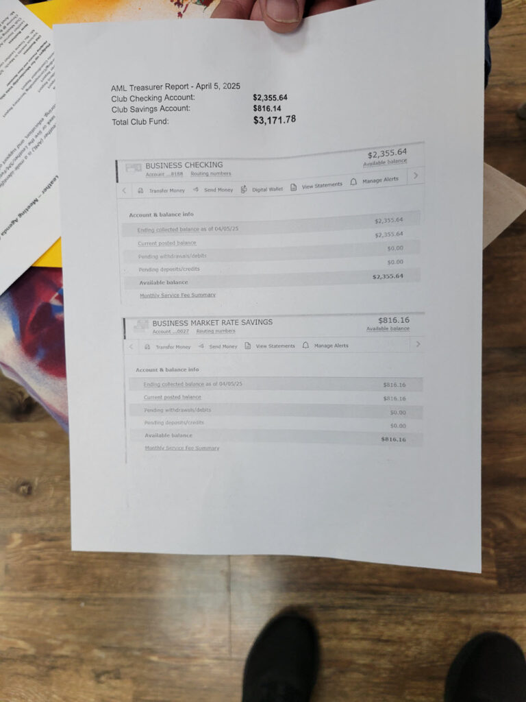 AML Treasurer's Report - April 5, 2025